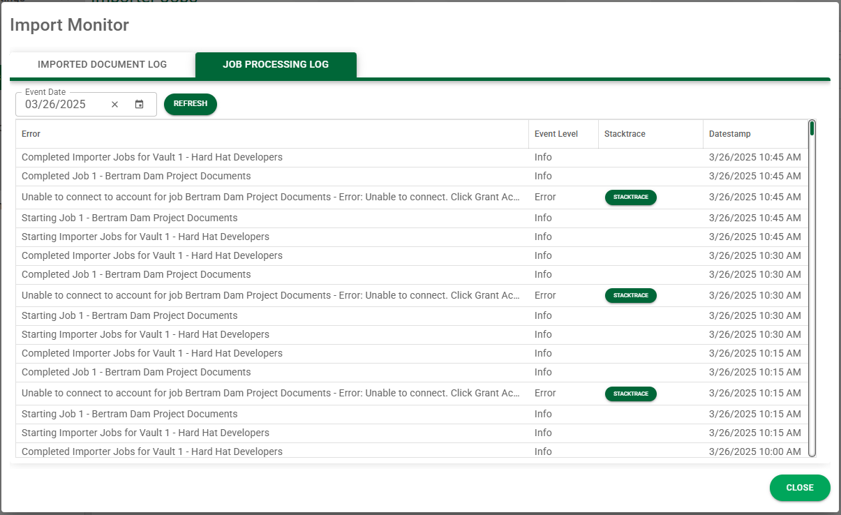 SageVaultSettingsImporterJobsJobProcessingLogpage-mh.PNG