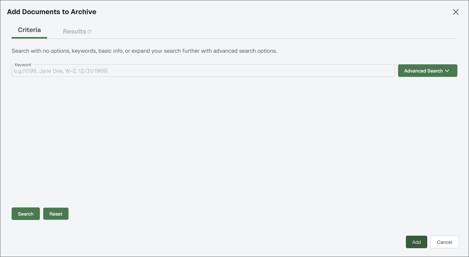 SagePVCVaultRetentionArchiveDocumentsNewArchiveCreateArchivepageAddDocumentstoArchivedialog-mh.PNG
